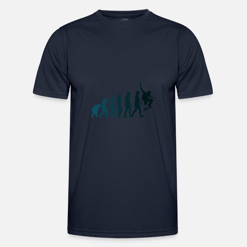 Skateboarder Skateboard Evolution - Men's Functional T-Shirt - navy