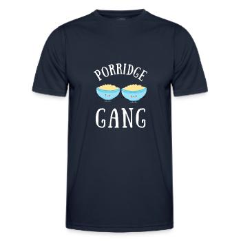 Porridge Cereal Grits Kasha Upma Rice And Oats - Men's Functional T-Shirt - navy - Front - AI Model Male 178 dark (178cm)
