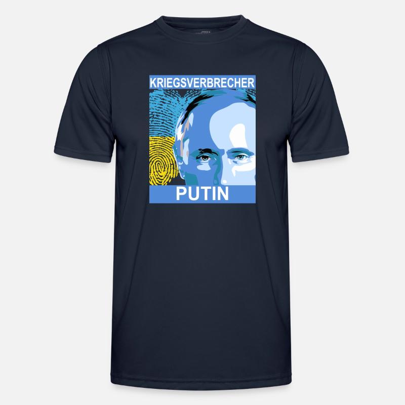 War criminal Putin - Men's Functional T-Shirt - navy