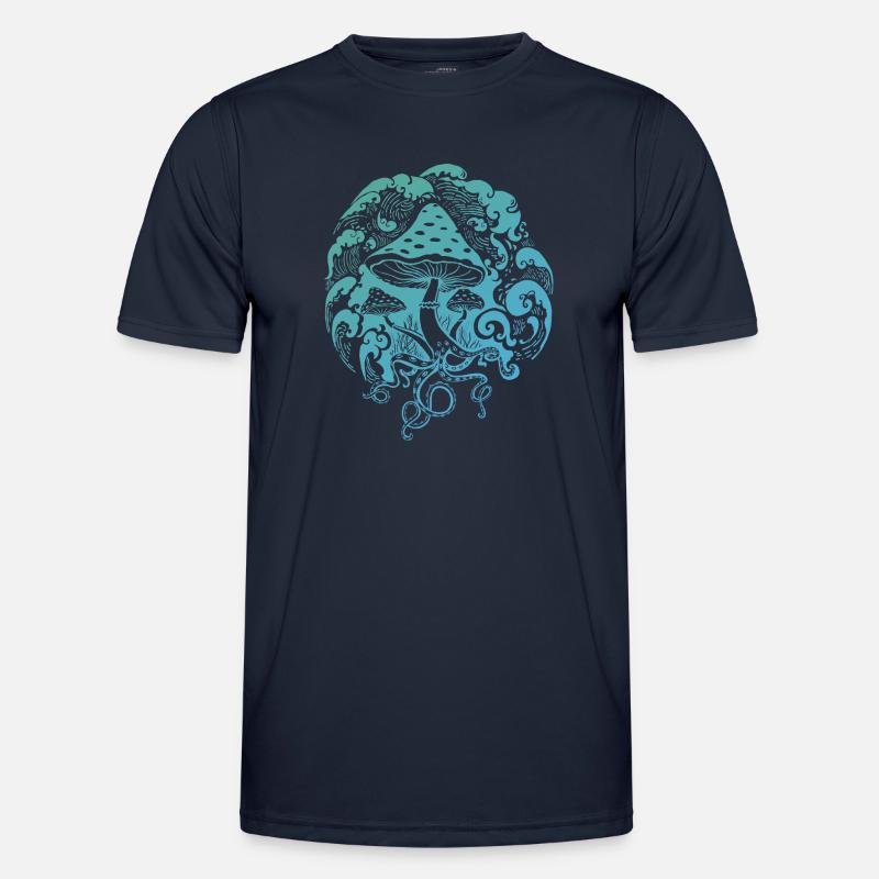 Toadstool Octopus Octopus - Men's Functional T-Shirt - navy