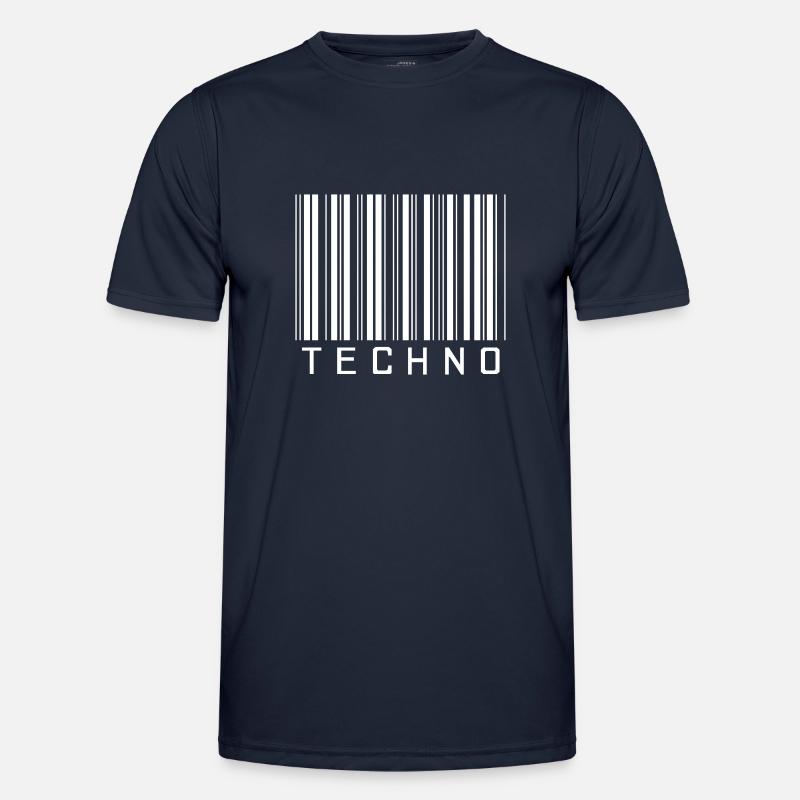 Techno Barcode - Männer Funktions-T-Shirt - Navy