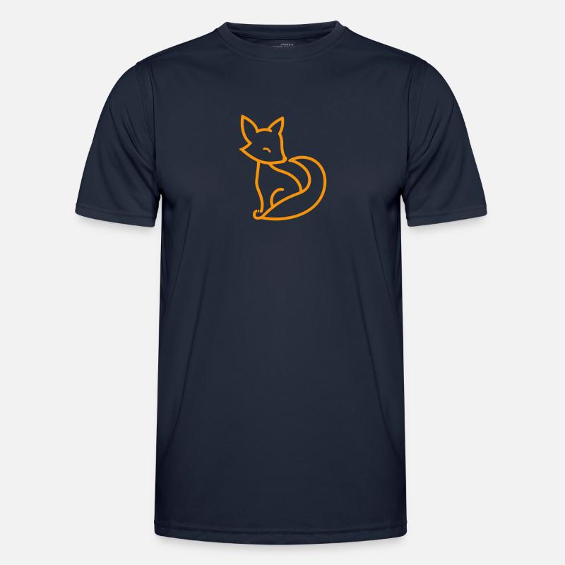 Fuchs Logo, Rotfuchs Symbol, Tier - Männer Funktions-T-Shirt - Navy