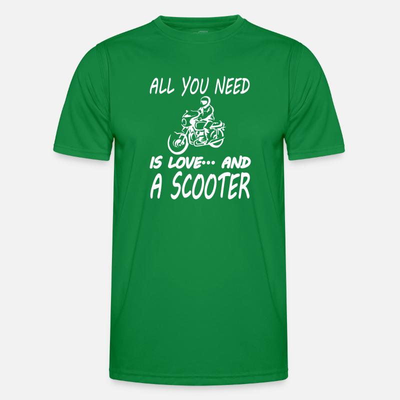 Roller fahren Rollerfahrer Stuntman Geschenkidee Männer Funktions-T-Shirt