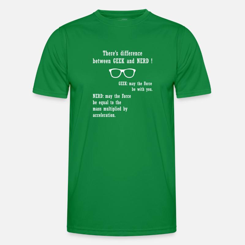 There's difference between GEEK and NERD Männer Funktions-T-Shirt