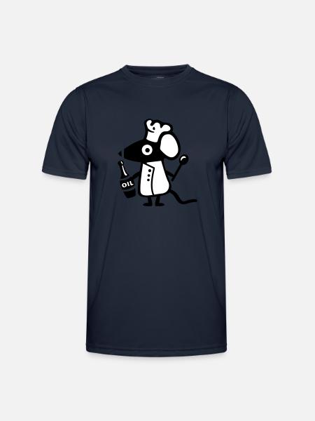 Mouse Koch - rat - Men's Functional T-Shirt - navy
