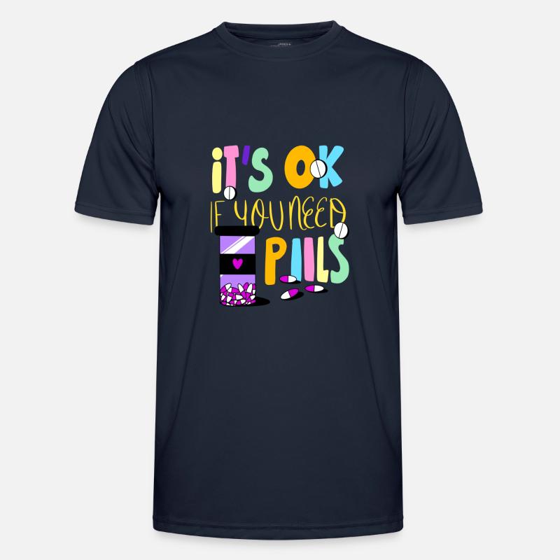 Medikamente Pille einnehmen Tablette Geschenkidee Männer Funktions-T-Shirt