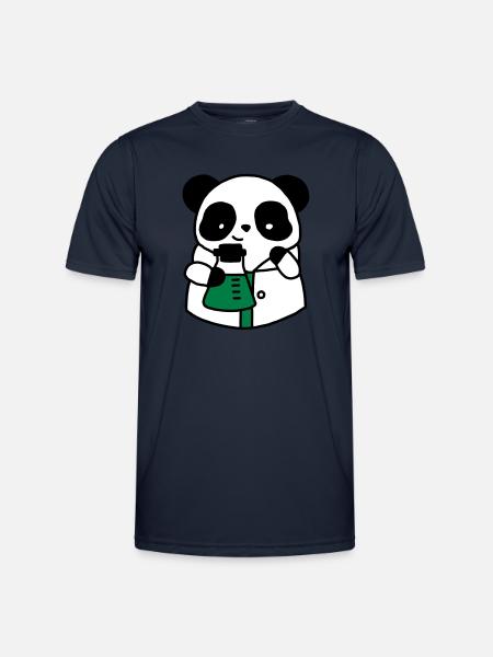 Panda chemical scientist technical biologist - Men's Functional T-Shirt - navy