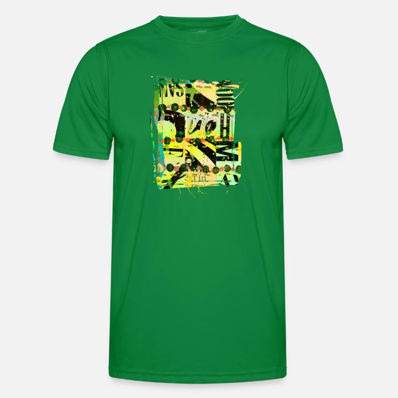 Zeitungsausschnitte Scrapbook Zeitschriften Alphabet Code Männer Funktions-T-Shirt