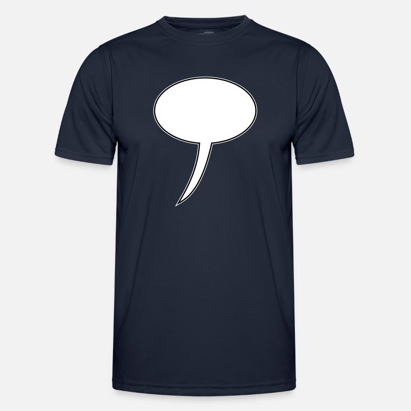 Speech Bubble Design Long - Men's Functional T-Shirt - navy