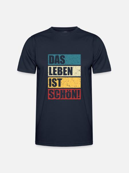 Das Leben ist schön - Männer Funktions-T-Shirt - Navy