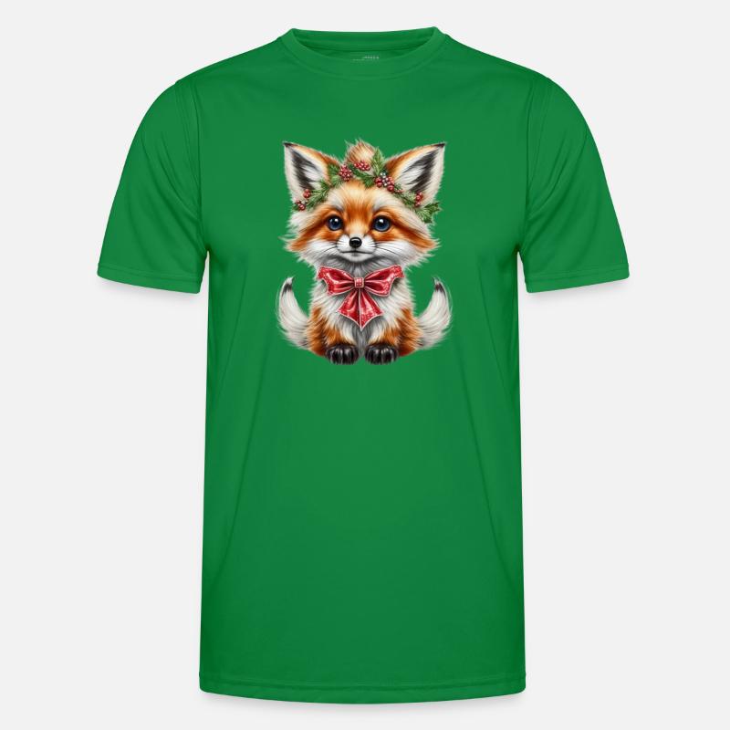 Weihnachtsfuchs Männer Funktions-T-Shirt