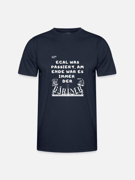 Der Gärtner war es - Männer Funktions-T-Shirt - Navy