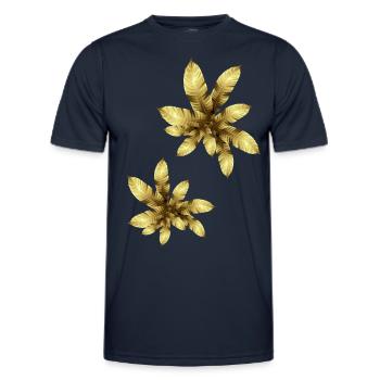 goldene blätter,gold,herbst,herbstblätter,golden - Männer Funktions-T-Shirt - Navy - Vorne - AI Model Male 178 dark (178cm)