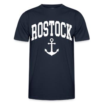 Rostock - Männer Funktions-T-Shirt - Navy - Vorne - AI Model Male 178 dark (178cm)