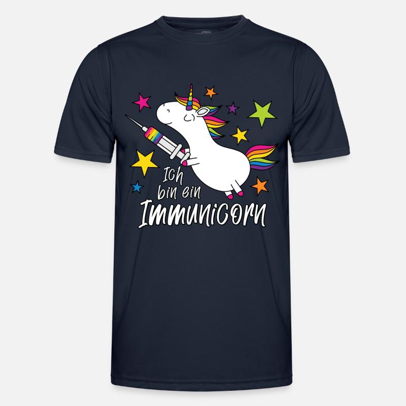 Geimpft Einhorn Ich bin ein Immunicorn Männer Funktions-T-Shirt