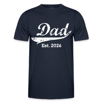 Dad 26 Vater Baby Papa 2026 Vatertagsgeschenk - Männer Funktions-T-Shirt - Navy - Vorne - AI Model Male 178 dark (178cm)