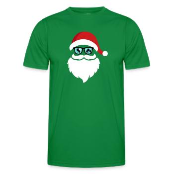 Santa Claus Palm Trees - Men's Functional T-Shirt - kelly green - Front - AI Model Male 178 dark (178cm)