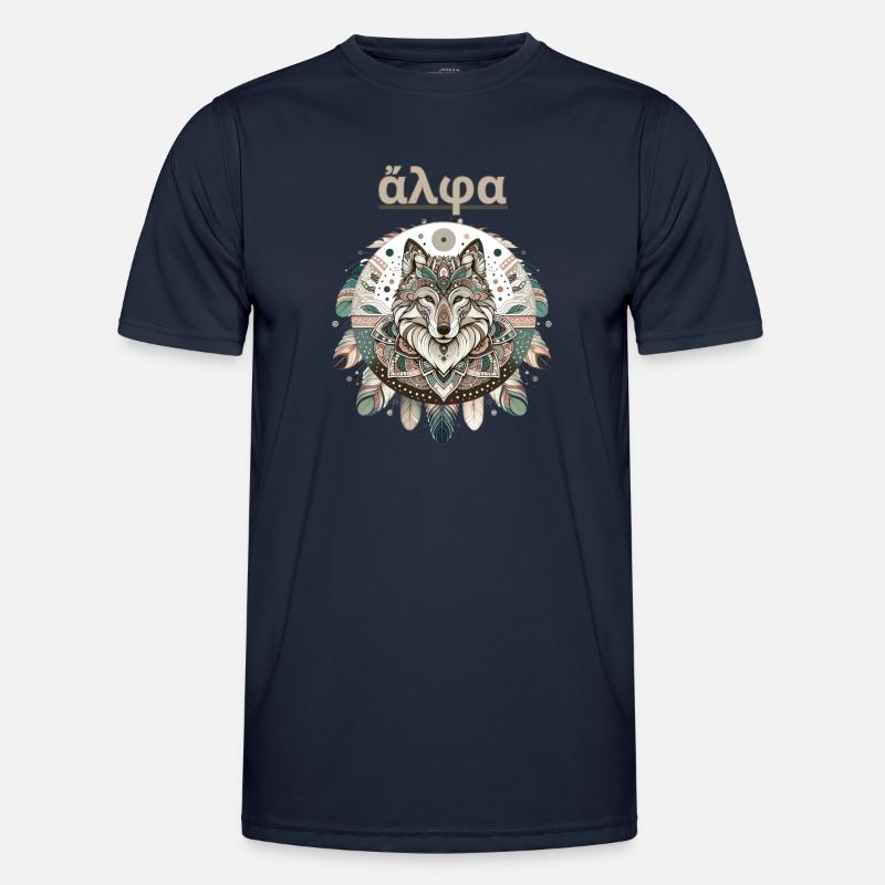 Alpha Wolve - Conception de mandala bohème T-shirt sport Homme