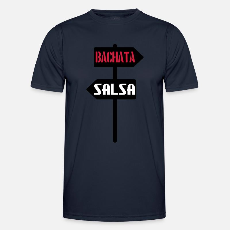 Bachata Salsa Schild - Männer Funktions-T-Shirt - Navy