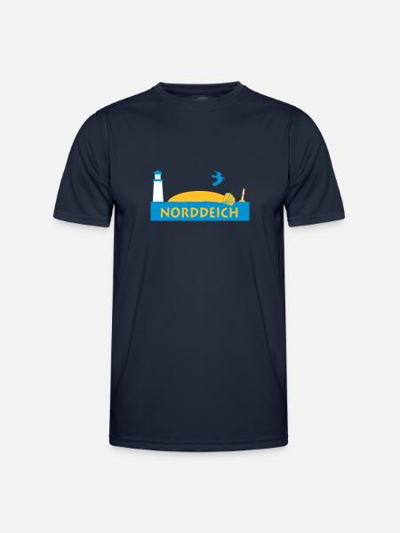norddeich - Männer Funktions-T-Shirt - Navy