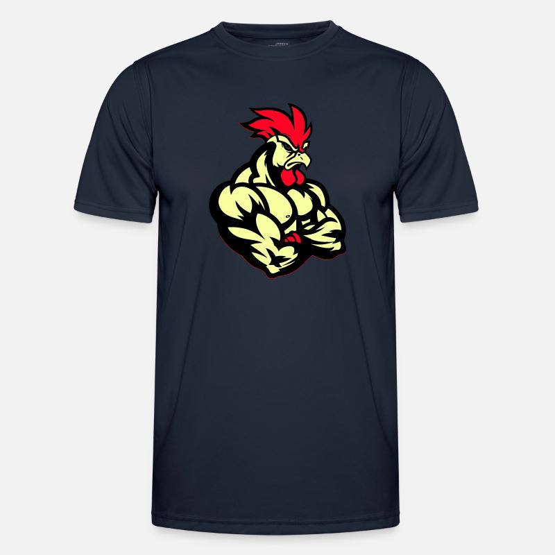hahn comic - Männer Funktions-T-Shirt - Navy
