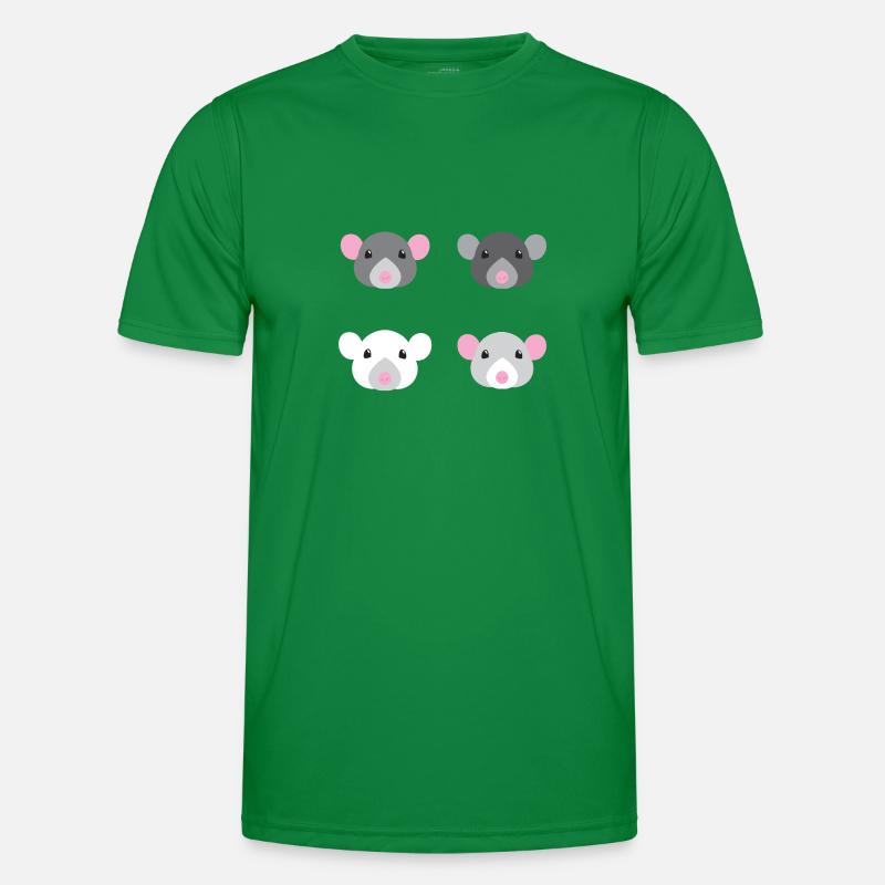 quatre souris visages de rat T-shirt sport Homme