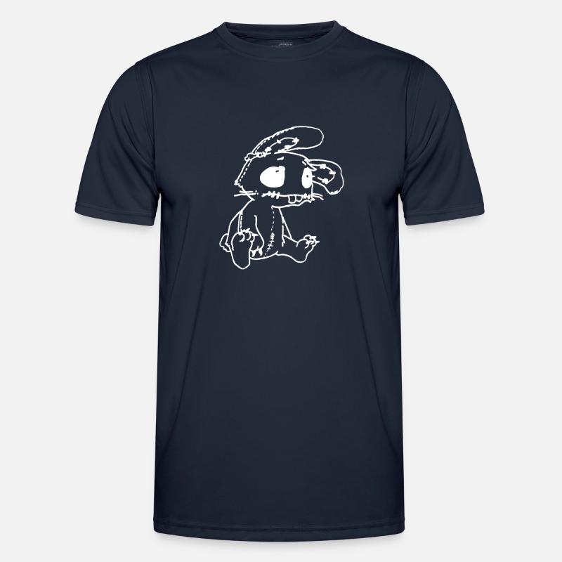 Sad Rabbit - funny emo bunny - Men's Functional T-Shirt - navy