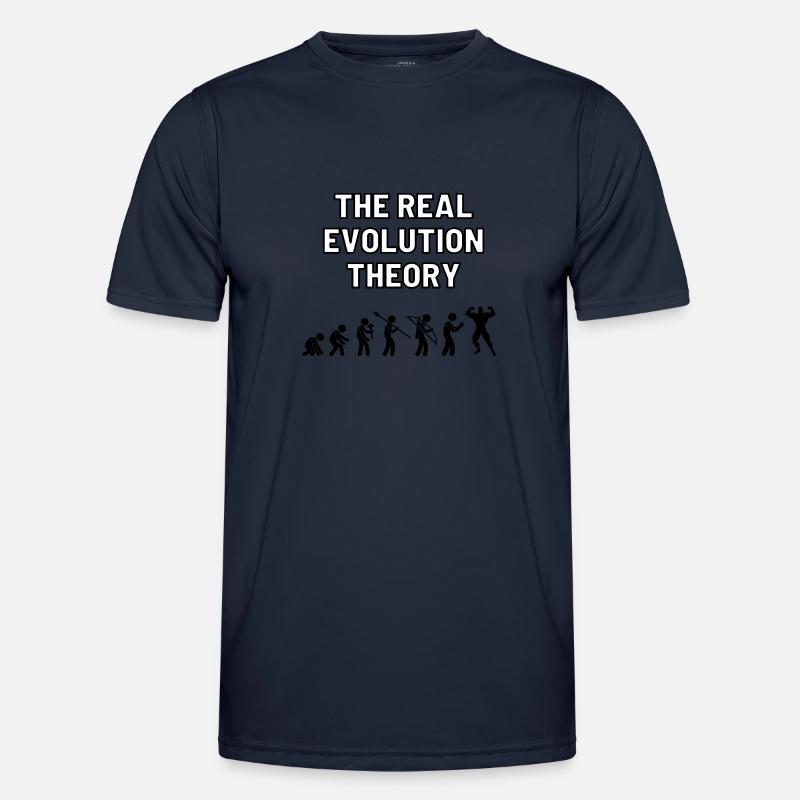 The real evolution theory - Männer Funktions-T-Shirt - Navy