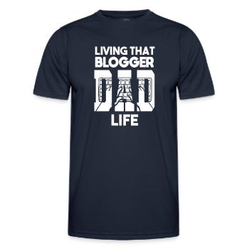 Living That Blogger Dad Life Papa Blogger - Männer Funktions-T-Shirt - Navy - Vorne - AI Model Male 178 dark (178cm)