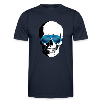 Skull - Männer Funktions-T-Shirt - Navy - Vorne - AI Model Male 178 dark (178cm)