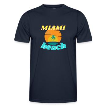 Miama Beach - Holiday - Men's Functional T-Shirt - navy - Front - AI Model Male 178 dark (178cm)