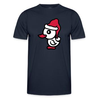 Christmas Nicholas Santa Claus Winter Greetings - Men's Functional T-Shirt - navy - Front - AI Model Male 178 dark (178cm)