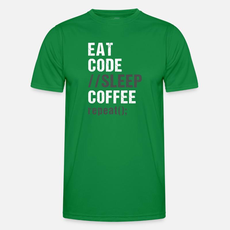 Eat Code Sleep Coffee Repeat Men's Functional T-Shirt