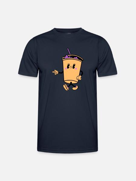 Drink Cartoon - Men's Functional T-Shirt - navy