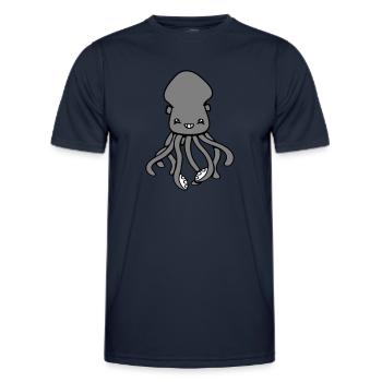 Octopus Octopus Octopus Squid Cute Giant Squid Funny - Men's Functional T-Shirt - navy - Front - AI Model Male 178 dark (178cm)