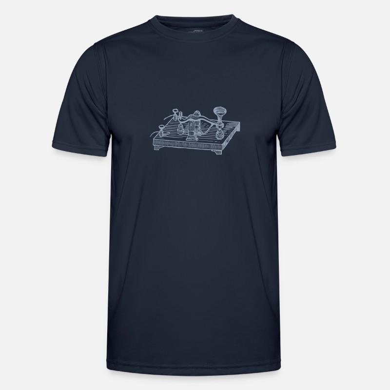 Vintage Morsecode Gerät, Retro Kommunikation Männer Funktions-T-Shirt