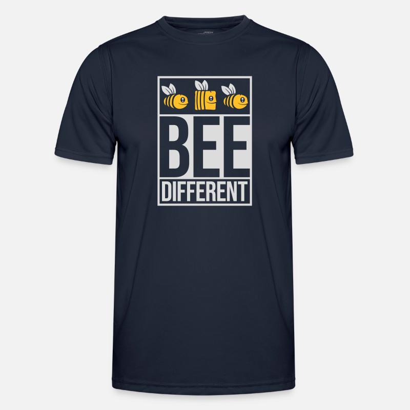 bee different saying quote - Men's Functional T-Shirt - navy