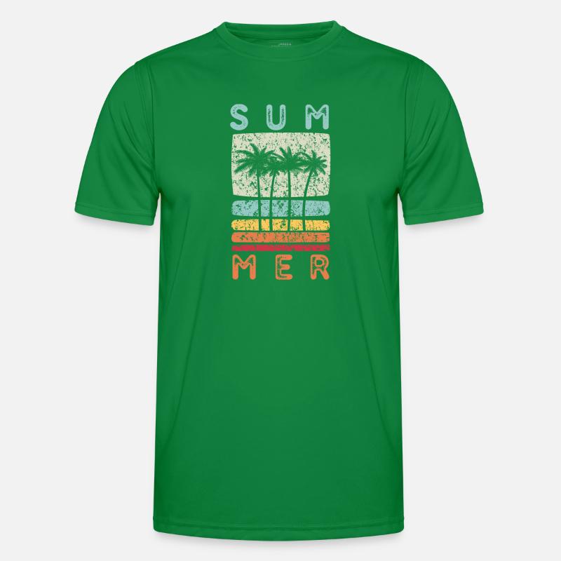 Retro summer palm tree Men's Functional T-Shirt