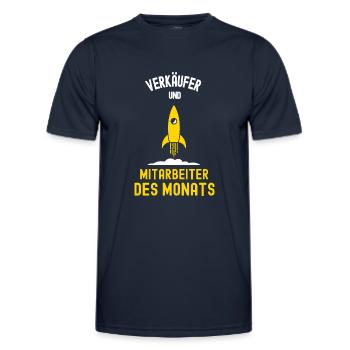 Verkäufer Mitarbeiter Des Monats Verkauf Kollegen - Männer Funktions-T-Shirt - Navy - Vorne - AI Model Male 178 dark (178cm)