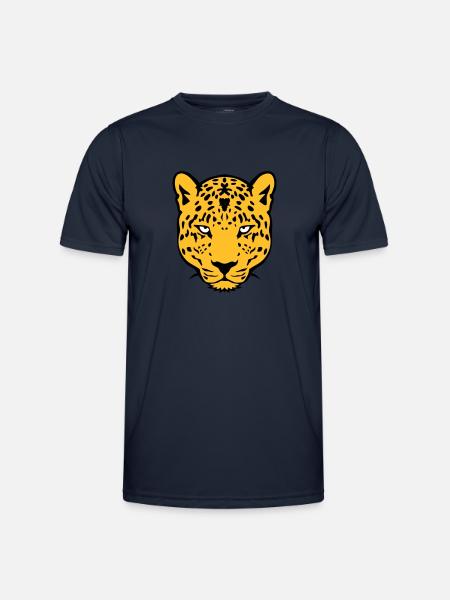 leopards wild animal 30 - Men's Functional T-Shirt - navy