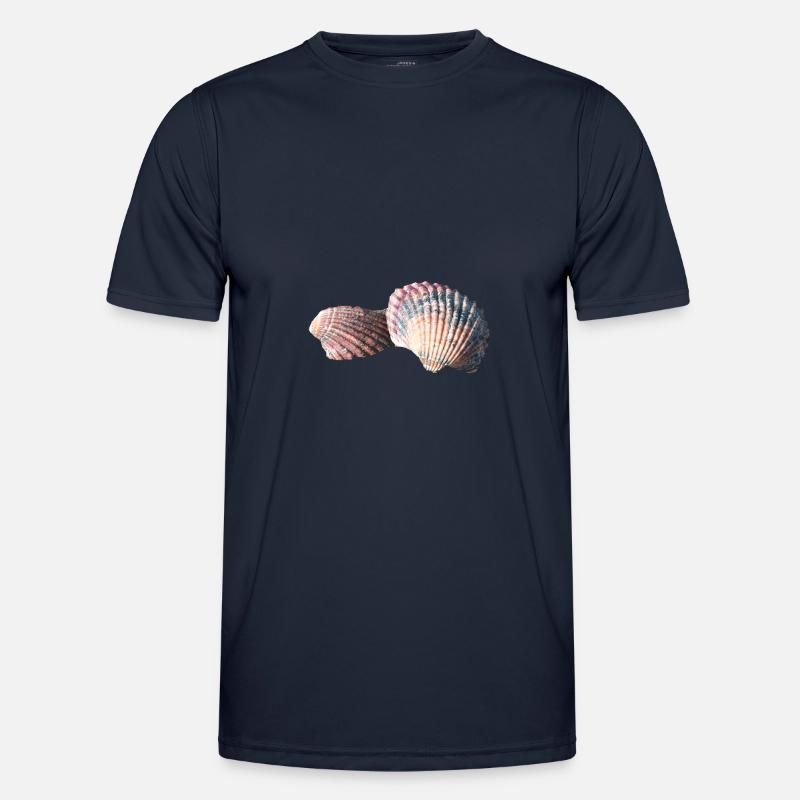Shells, shells, beach, sea, holidays - Men's Functional T-Shirt - navy