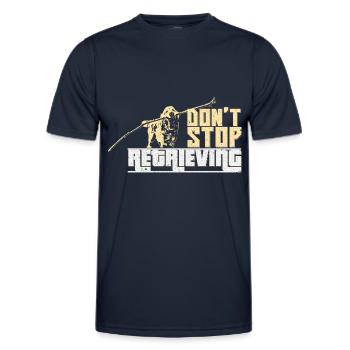 Hund Haustier - Männer Funktions-T-Shirt - Navy - Vorne - AI Model Male 178 dark (178cm)