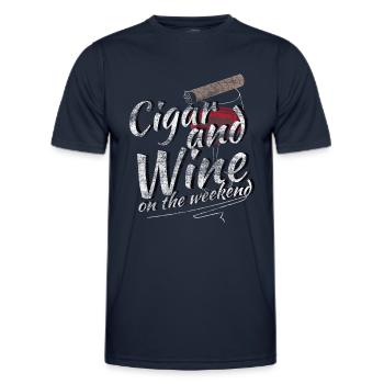 Zigarre Statussymbol - Männer Funktions-T-Shirt - Navy - Vorne - AI Model Male 178 dark (178cm)
