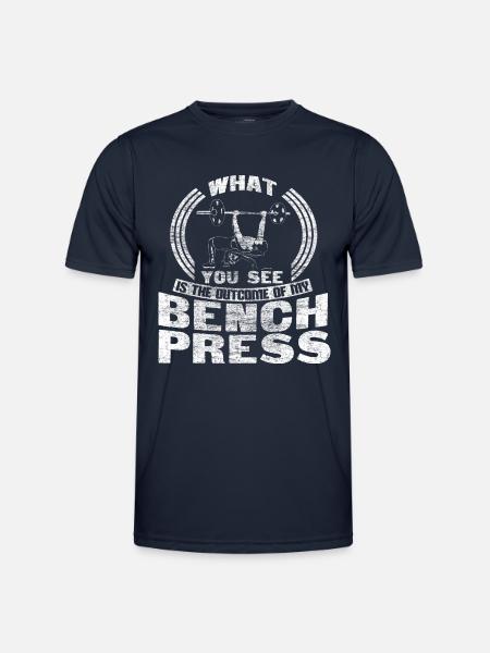 Bench press fitness - Men's Functional T-Shirt - navy