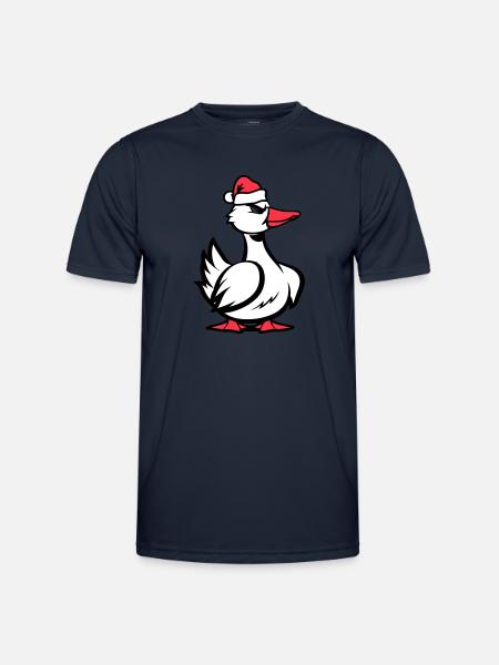 Duck Comic Christmas - Men's Functional T-Shirt - navy