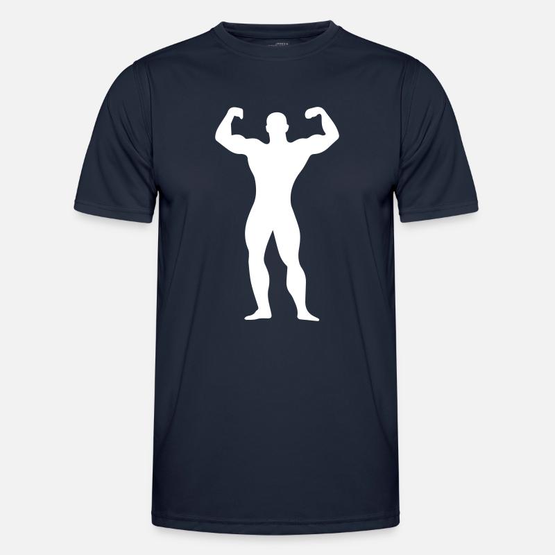 flexing man T-shirt sport Homme