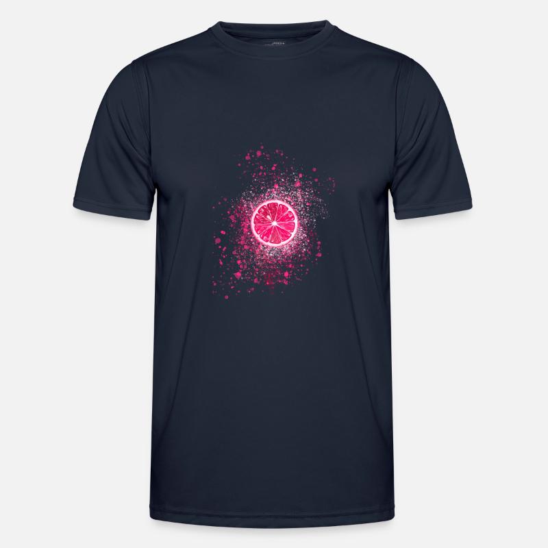 lemon,pink,graffiti,pop-art - Men's Functional T-Shirt - navy
