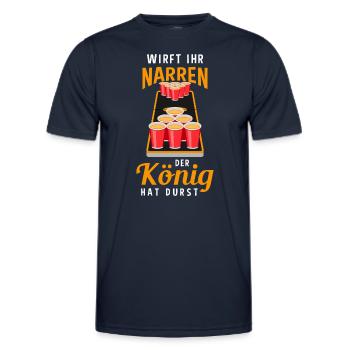 Bierpong Trinkspiel Alkohol Bier Studenten Party - Männer Funktions-T-Shirt - Navy - Vorne - AI Model Male 178 dark (178cm)
