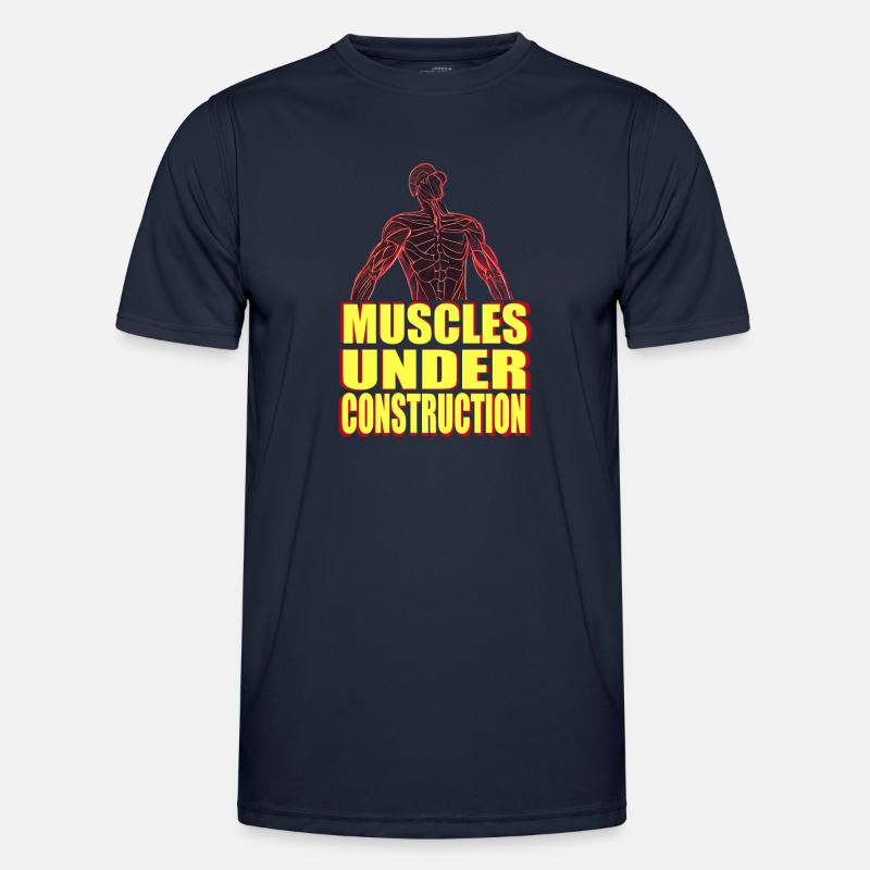 muscles under construction - Männer Funktions-T-Shirt - Navy