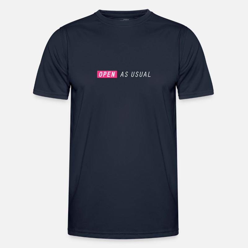 Open as usual ! - Men's Functional T-Shirt - navy